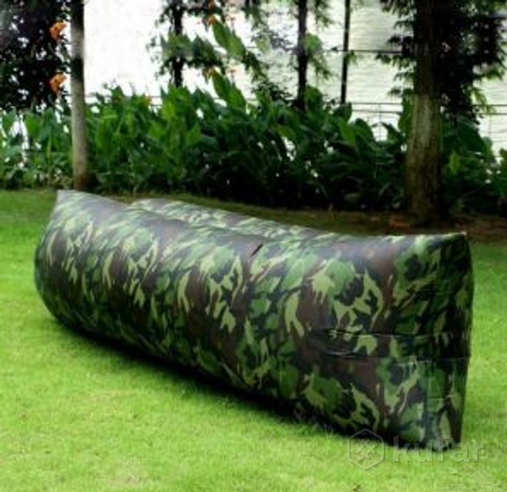 фото надувной диван (ламзак) размер xl 200 х 90см хаки 0
