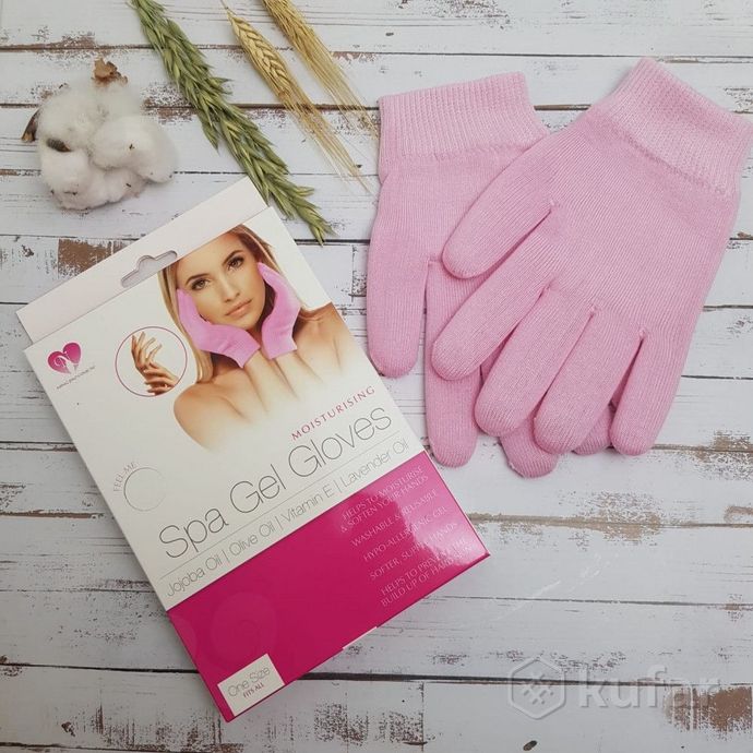 фото -50 скидка  гелевые увлажняющие spa перчатки gel gloves moisturizing 2