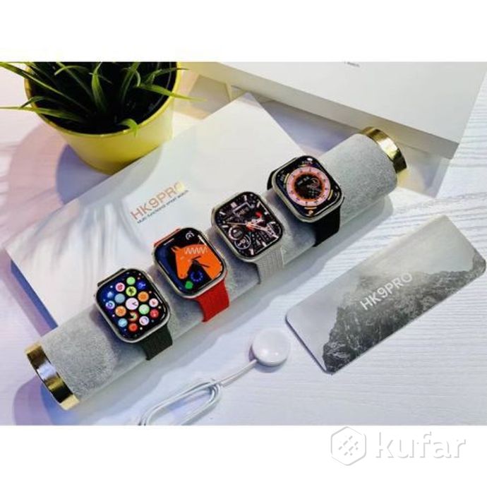 фото стильные смарт часы hk 9 pro 45 mm / super-amoled /  new 5