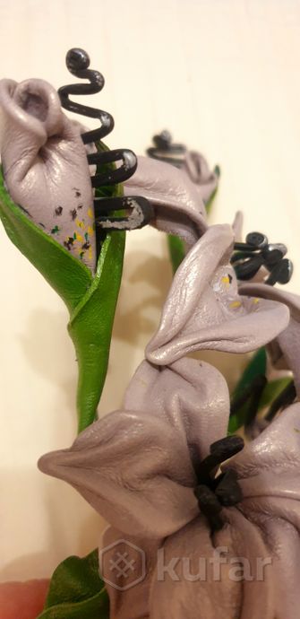 фото букет лилии, натуральная кожа 5