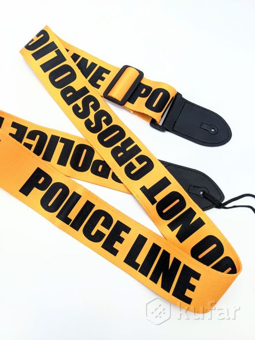 фото ремень для гитары ''do not cross police line'' 1