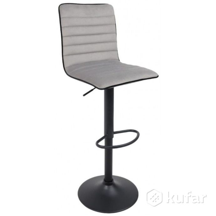 фото стул барный akshome capri серый велюр hcj-38+черный велюр hcj-50/черный 0