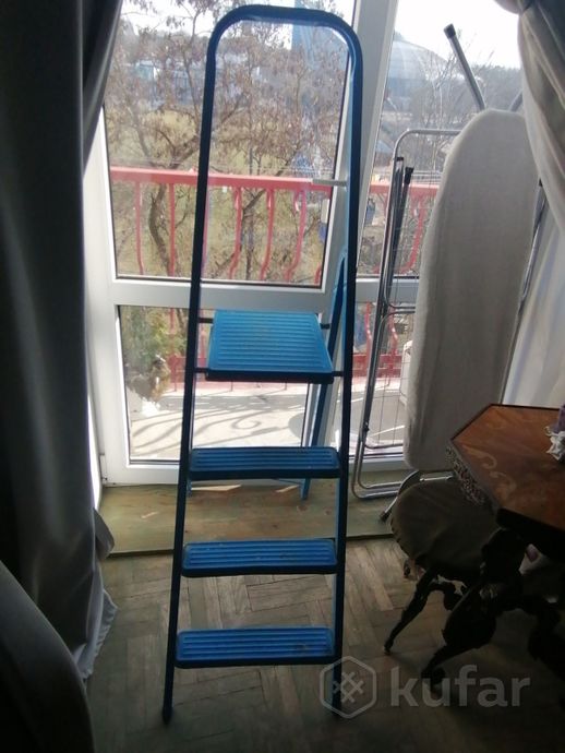 фото лестница стремянка металлическая 160см 0