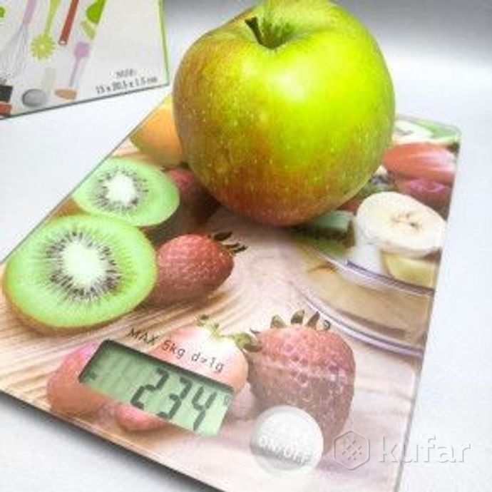 фото электронные кухонные весы digital kitchen scale, 15.00х20.00 см,  до 5 кг фрукты 0