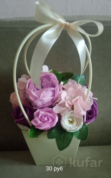 фото букеты из мыльных роз, пионов и др цветов  3
