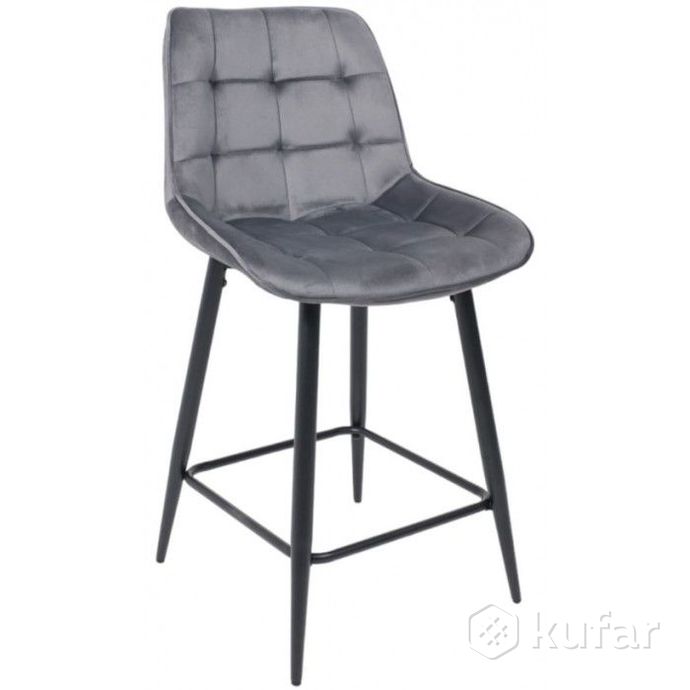 фото стул akshome linx, полубарный, темно-серый велюр g062-40/черный 0
