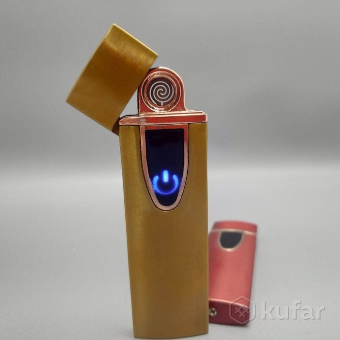 фото электронная usb зажигалка lighter smoking set бордовый 6