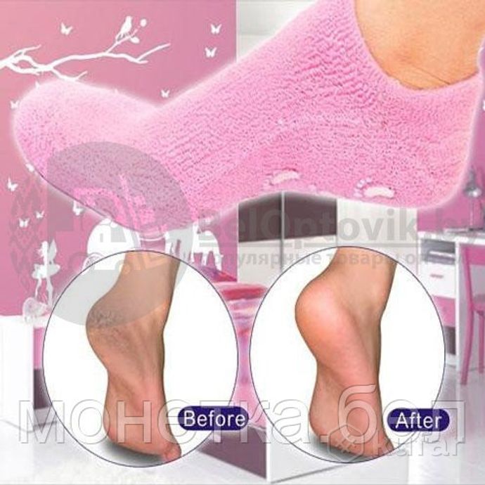 фото -50 скидка гелевые увлажняющие spa носочки gel socks moisturizing цвет mix 1