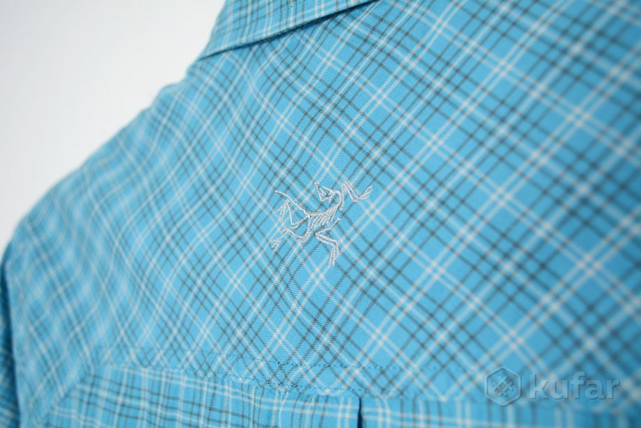 фото туристическая треккинговая рубашка arcteryx tranzat short sleeve checked pocket shirt 0