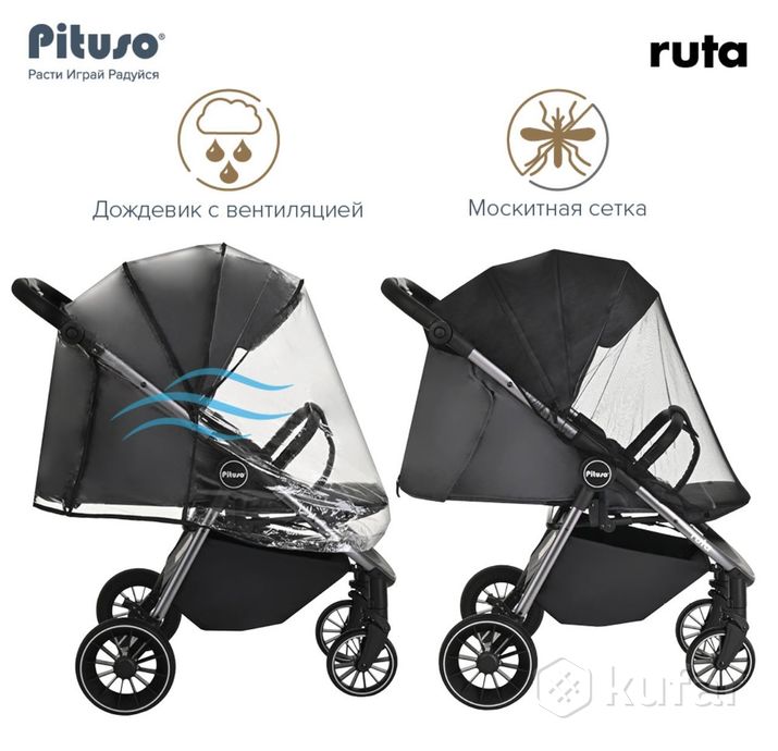 фото новые детская прогулочная коляска pituso ruta + доставка 4