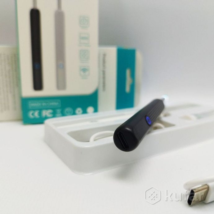 фото умная ушная палочка с камерой (отоскоп) для чистки ушей wireless visual earpick ne3 черный 3