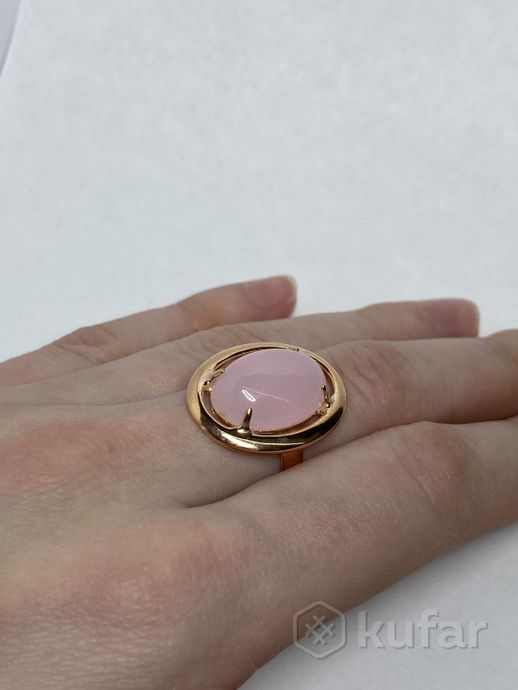 фото кольцо *розовый кварц*натуральный камень скидка 61% 0