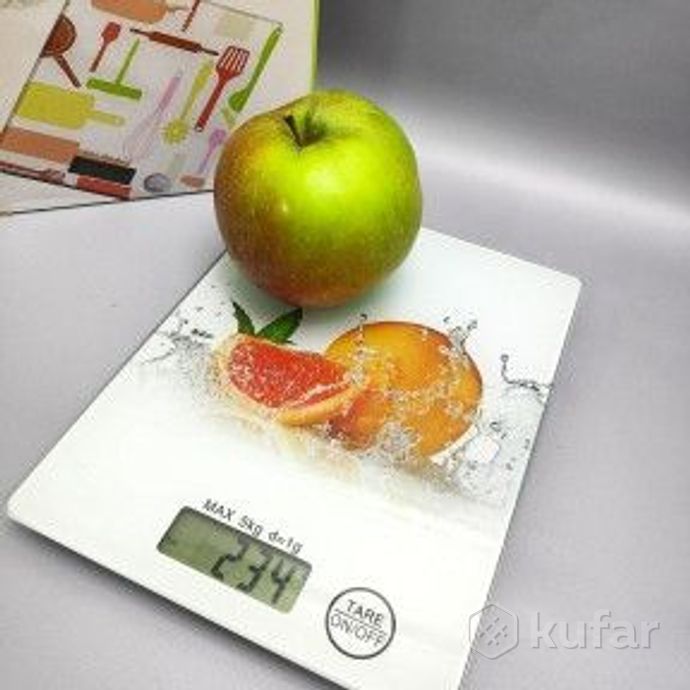 фото электронные кухонные весы digital kitchen scale, 15.00х20.00 см,  до 5 кг грейпфрут 0
