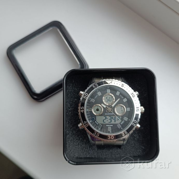 фото мужские часы quamer металл  3