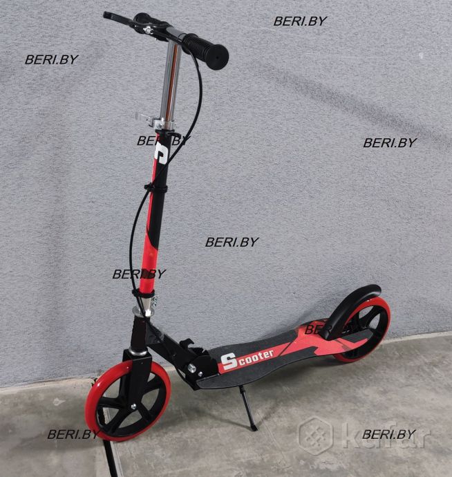 фото самокат двухколесный scooter с ручным тормозом, подростковый, складной разные цвета доставка 3