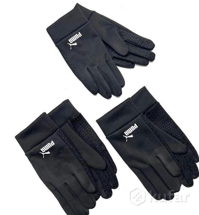фото перчатки puma рукавицы пума варежки зима на флисе 0