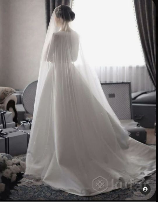фото свадебное платье атлас новое 4