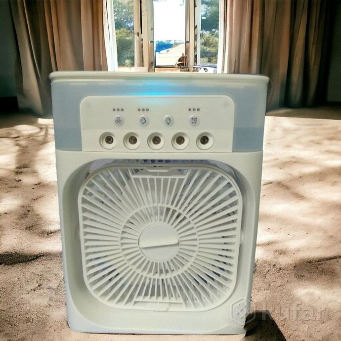 фото охладитель - увлажнитель воздуха 3в1 air cooler fan / кондиционер - вентилятор мини, 7 цветов подсве 2
