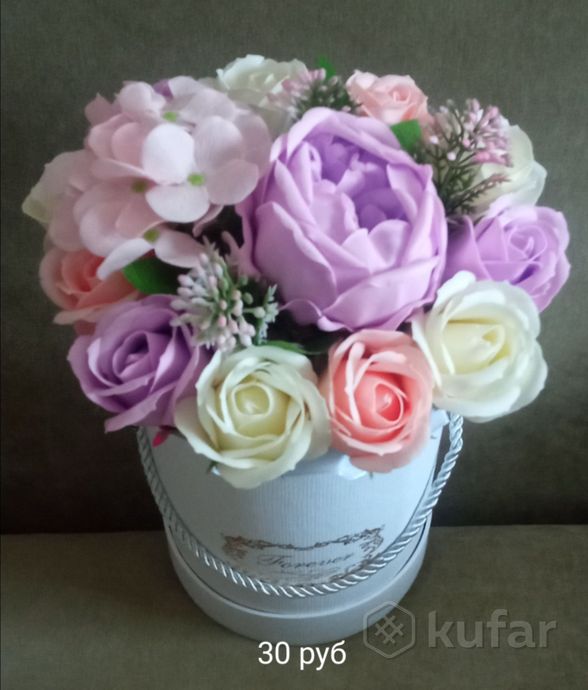 фото букеты из мыльных роз, пионов и др цветов  1