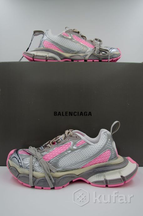 фото кроссовки женские balenciaga 3xl grey/pink 10