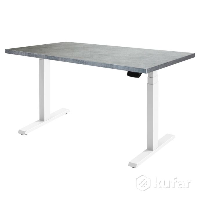 фото стол с регулируемой высотой ergo desk pro white 136*80*3,6 0