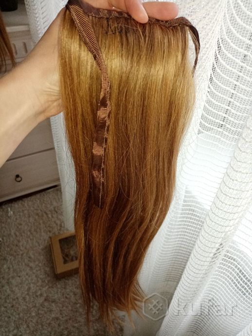 фото хвост накладной из натуральных славянских волос 0
