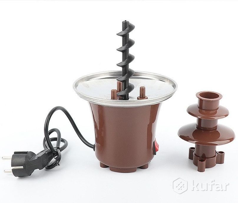 фото шоколадный фонтан фондю chocolate fondue fountain mini 6