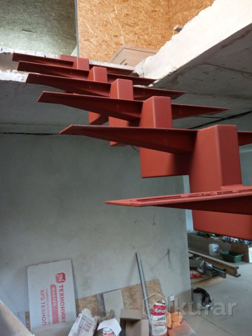 фото изготовление металлического каркаса лестницы 2