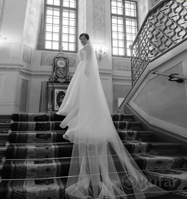 фото  свадебное платье pronovias (испания) со шлейфом. 2