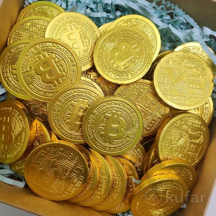фото золотые шоколадные монеты «bitcoin», набор 20 монеток (россия) 5