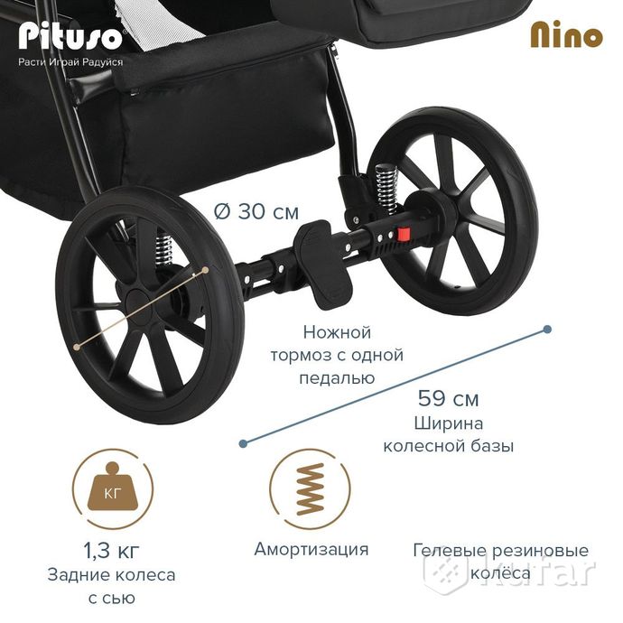 фото новые детская коляска для новорожденного pituso nino eco 1 в 1 14