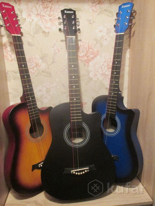 фото новые акустические гитары  kamoer + чехол -подарок 9