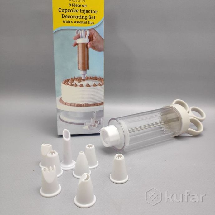фото шприц кондитерский cupcake injector, 8 насадок для крема 9