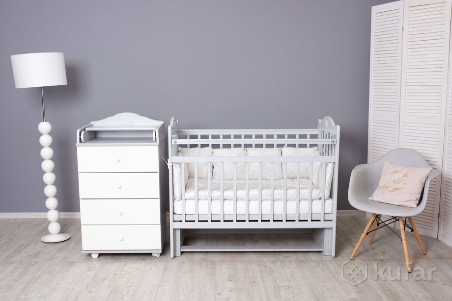 фото детская кроватка для новорожденных incanto sofi (серый). маятник. доставка по беларуси. рассрочка 1