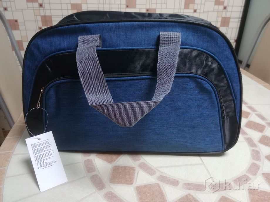 фото сумка (43х19х30 см) синяя, серая,черная спорт  0