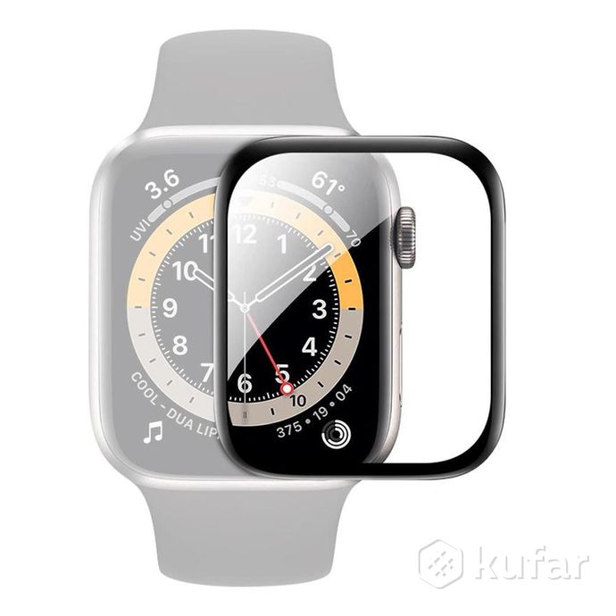 фото защитная ультрамембрана tpu full glue для apple watch 45mm черный 0