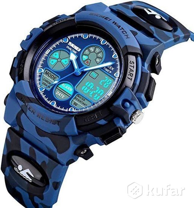 фото наручные часы skmei 1163 (синий камуфляж) 1