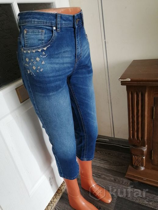 фото мега-модные, укороченные джинсы-дудки 46-48раз. 3