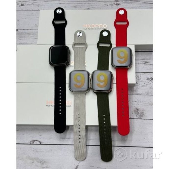 фото стильные смарт часы hk 9 pro 45 mm / super-amoled /  new 8