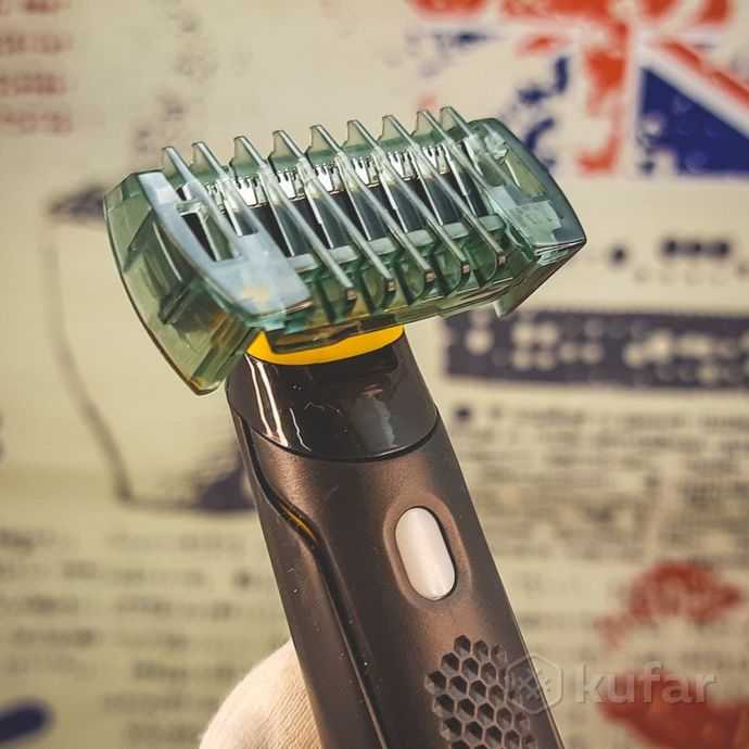 фото портативный микро триммер для ухода за бородой и усами micro trimmer (3 насадки) 7