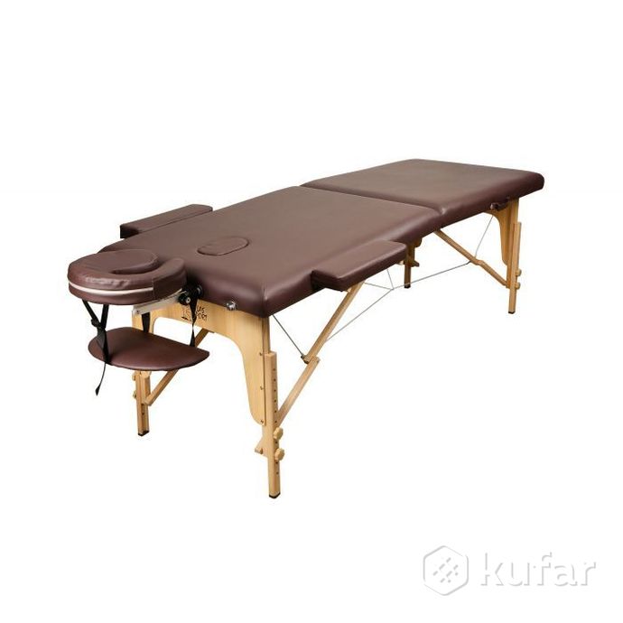 фото массажный стол atlas sport складной 2-с 70 см деревянный + сумка в подарок (тёмно-коричневый) 0