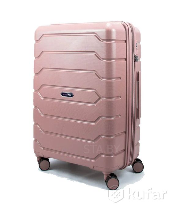 фото пластиковый чемодан миронпан на колесах, разные цвета  2