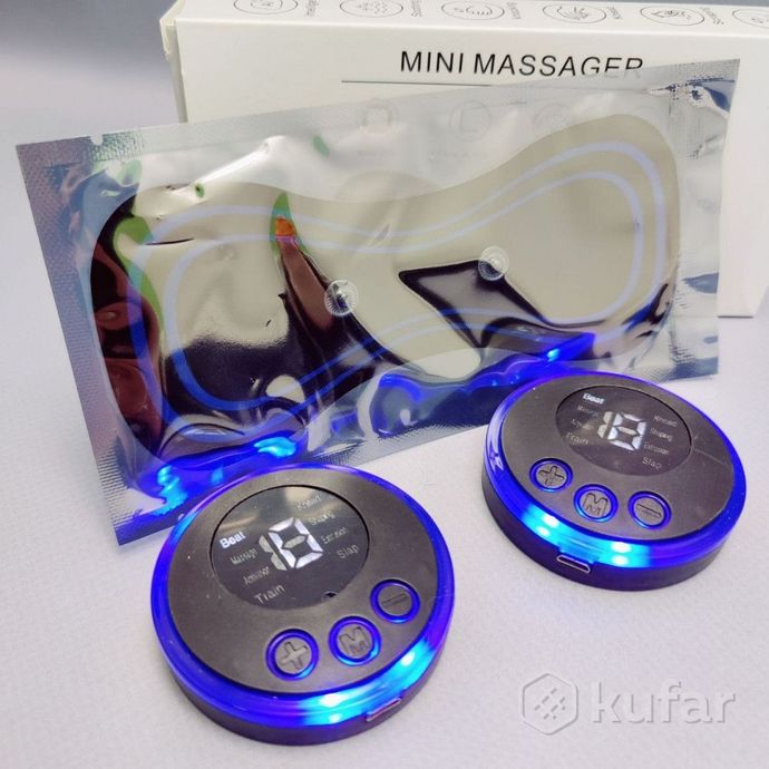 фото массажер миостимулятор - лимфодренажный электрический для тела mini massager ems (8 видов массажа, 1 6