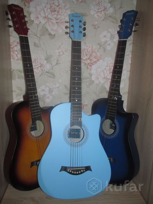 фото новые акустические гитары  kamoer + чехол -подарок 0