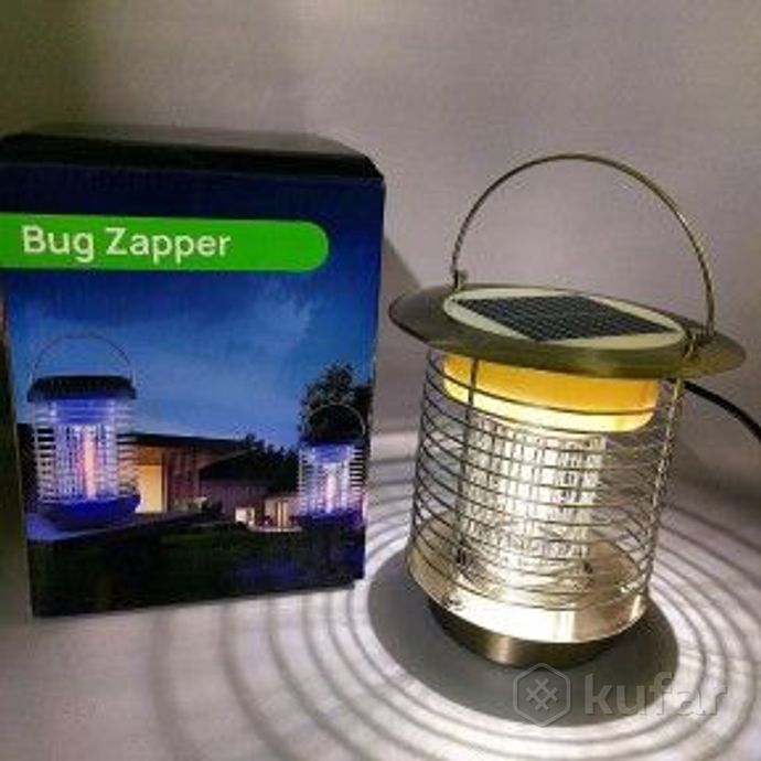 фото антимоскитный уличный светильник-ловушка для комаров bug zapper jsd-003 на солнечных батареях или us 0