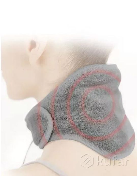 фото массажер-грелка для шеи / массажный шарф calm massaging neck wrap  (3 режима интенсивности, 3 режима 6