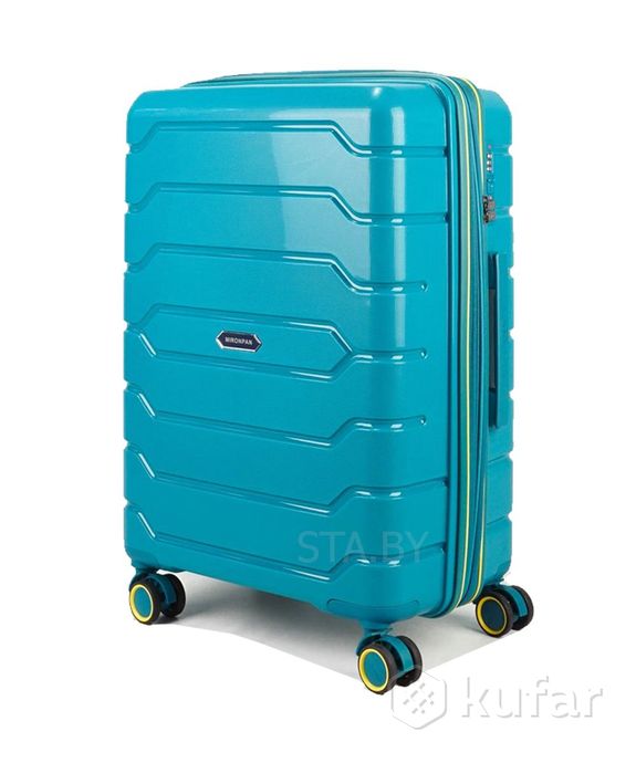фото пластиковый чемодан миронпан на колесах, разные цвета  1