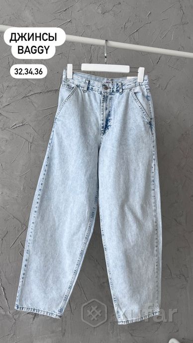 фото джинсы женские багги широкие  0