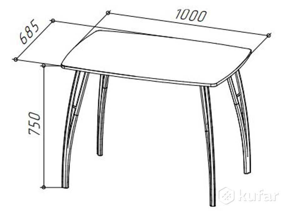 фото обеденный стол 7 черный мрамор - мк-стиль 3