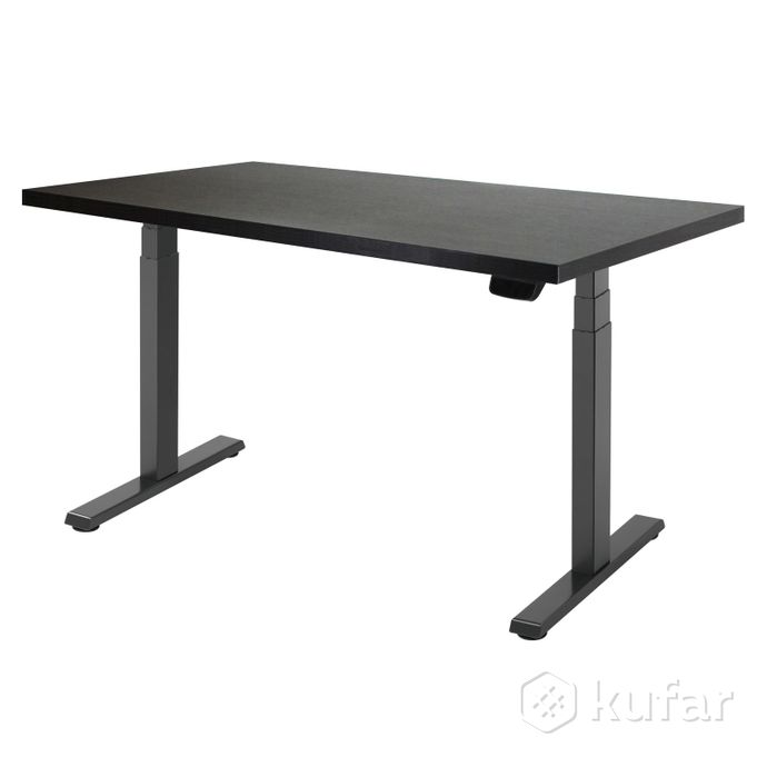 фото стол с регулируемой высотой ergo desk pro black 136*80*3,6 0